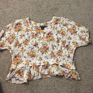 4/$20 Wet Seal Floral Blouse Sz L